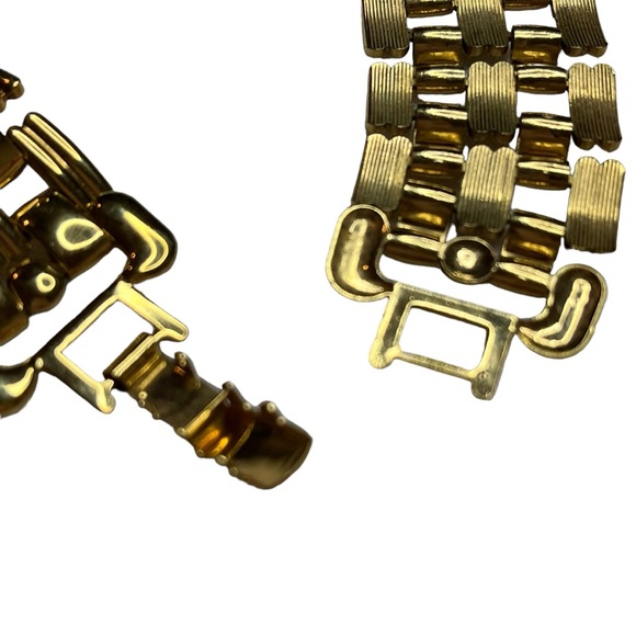 Vintage Panther Link Collar Necklace, Gold-Tone Metal - Picture 4 of 9